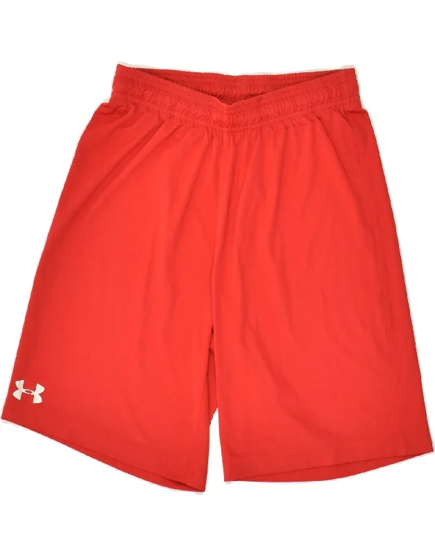 UNDER ARMOUR Boys Graphic Sport Shorts 11-12 Years Large Red