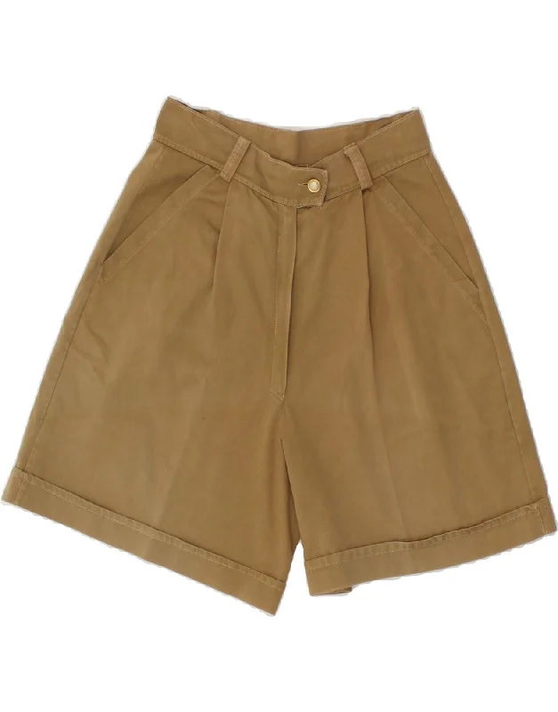 VINTAGE Girls Chino Shorts 15-16 Years Large W28 Brown Cotton