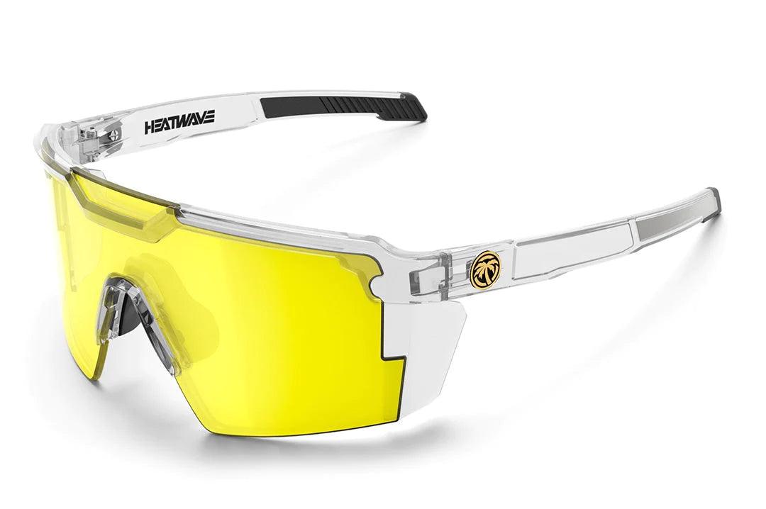 Future Tech Sunglasses: Vapor Clear Frame Hi-Vis Yellow Lens Z87+